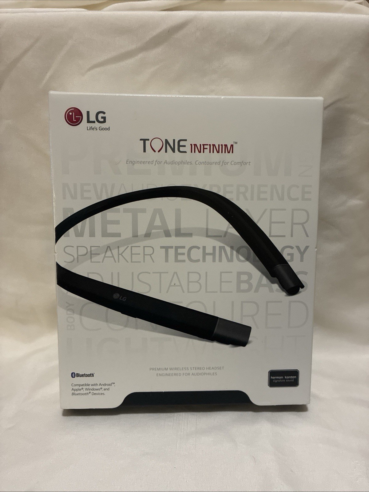 LG Tone Infinim HBS-920 Bluetooth Wireless Headset Harman Kardon Open Box