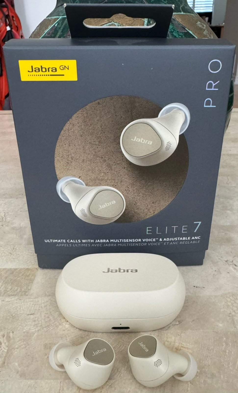 Jabra Elite 7 Pro Wireless Earphones – Beige/Gold