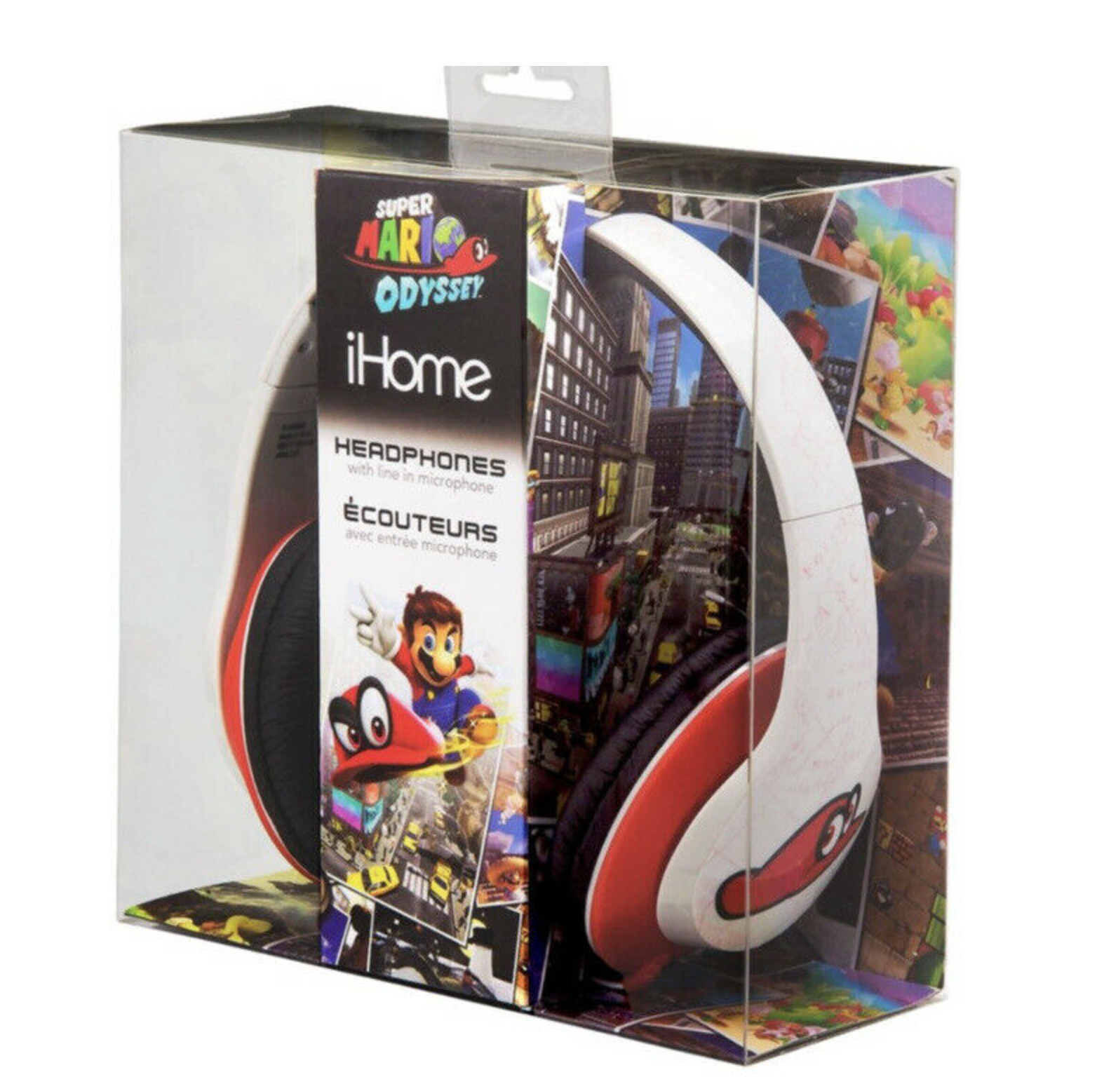 Super Mario Odyssey Hat Headphones Mic Remote New Nintendo eKIDS iHome NIB
