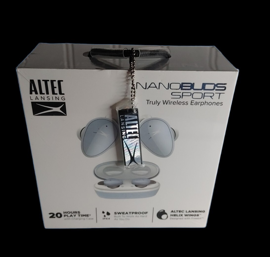 Altec Lansing Nanobuds Sport, Truly Wireless Earbuds, ICE Blue