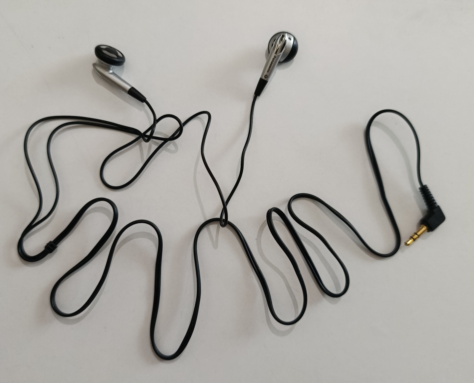Official Panasonic Black and Silver Vintage Earphones for Remote MD CD Player