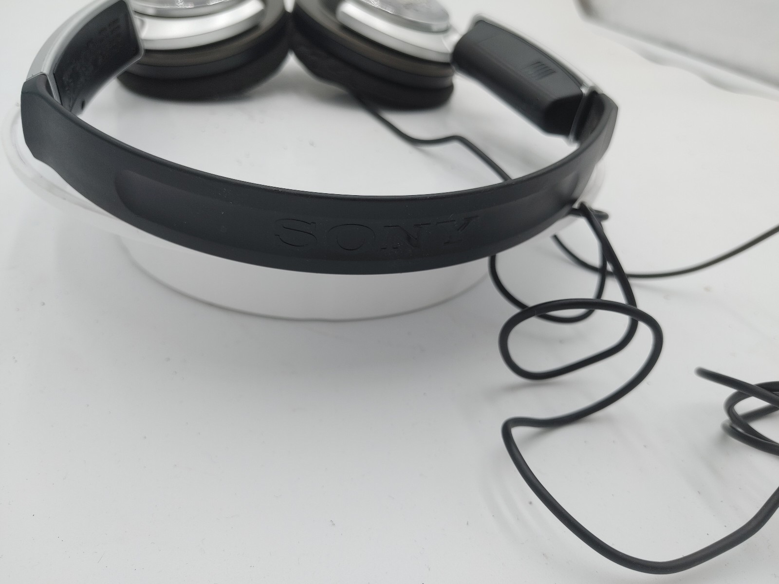 Sony Noise Cancelling Wired Headphones MDR-NC6 Black/Silver Tested Working Fair
