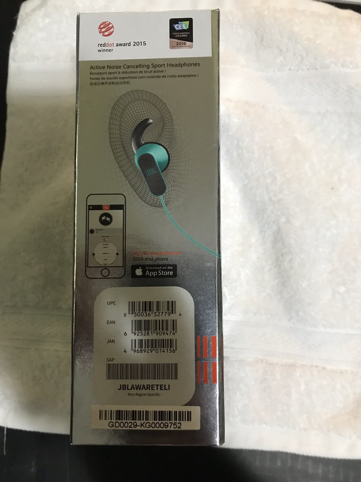 JBL Reflect Aware in-Ear Sport Headphones with Lightning (Teal) Brand New