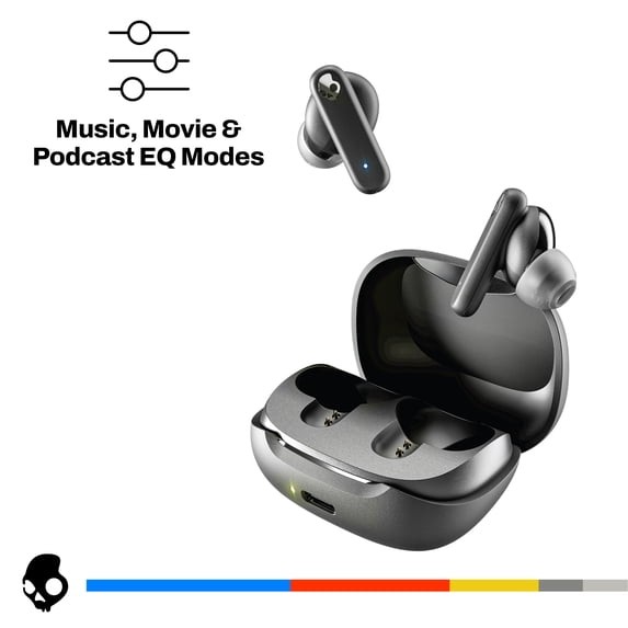Skullcandy Smokin’ Buds XT True Wireless in-Ear Earbuds, Black –