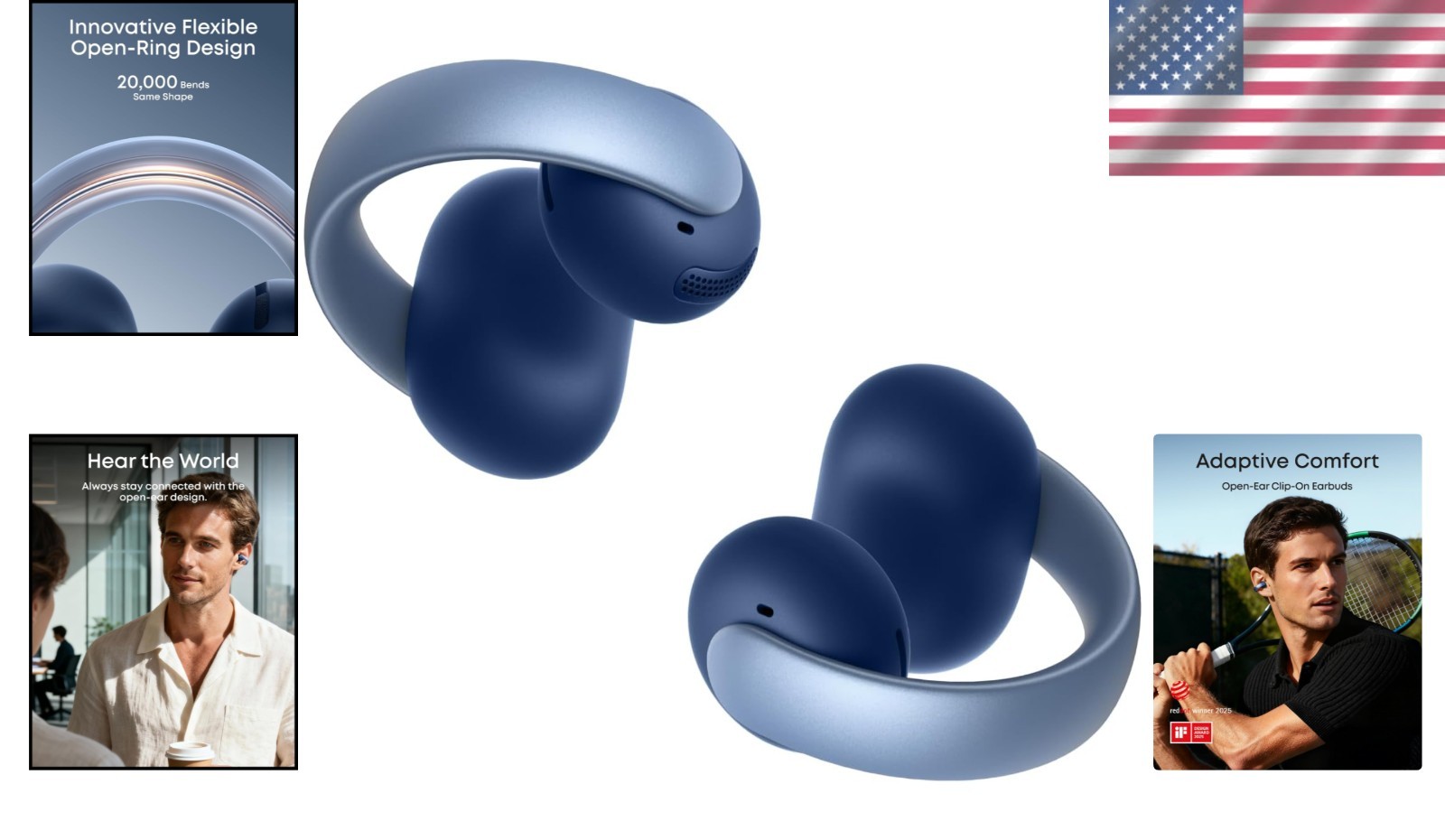 New AeroClip Earbuds: 12mm Drivers, Hi-Res Sound, Stable Fit, 4 Mics AI Clarity