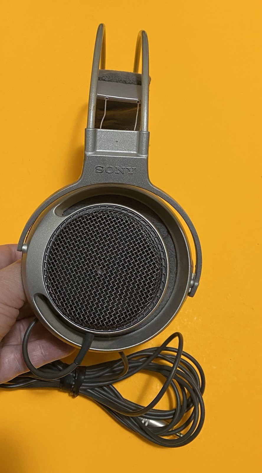 SONY MDR-F1 Headband Headphones Wired Silver Working MADE IN JAPAN