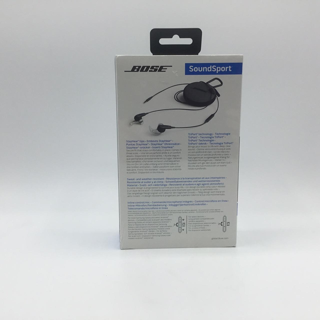 Bose SoundSport In-Ear Headphones for Samsung/Android – Charcoal (741776-0070)