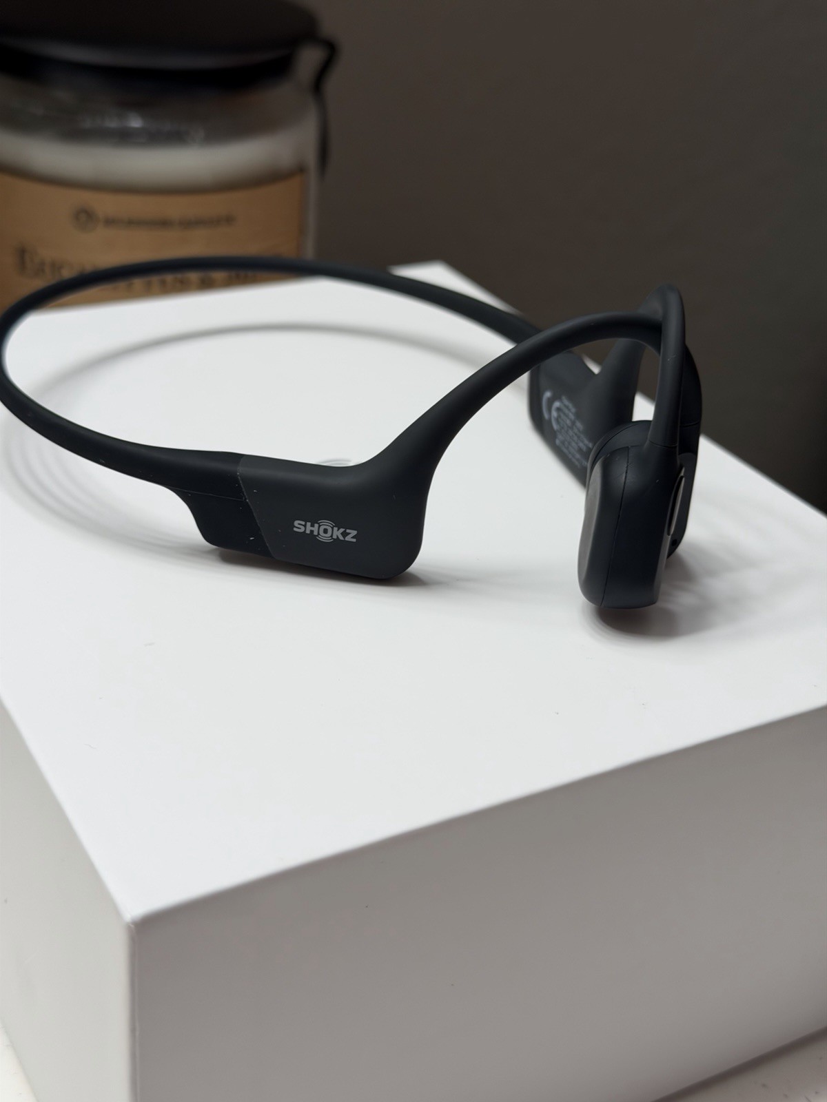 Shokz Open Run Wireless Bone Conduction Sport Headphones with Built-In Mic –