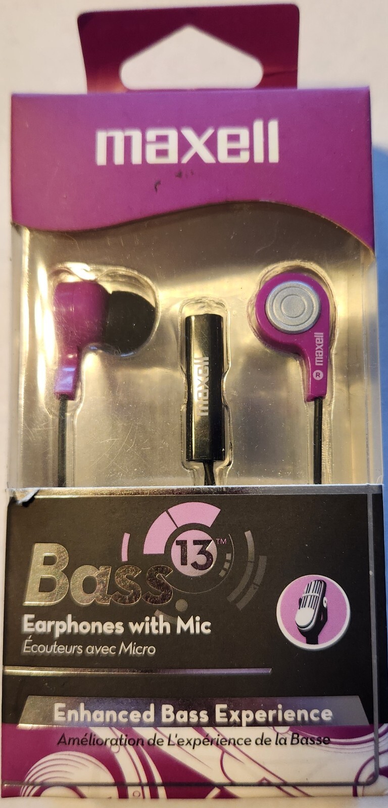 Maxell Bass 13 Earphones with Mic Ear Buds