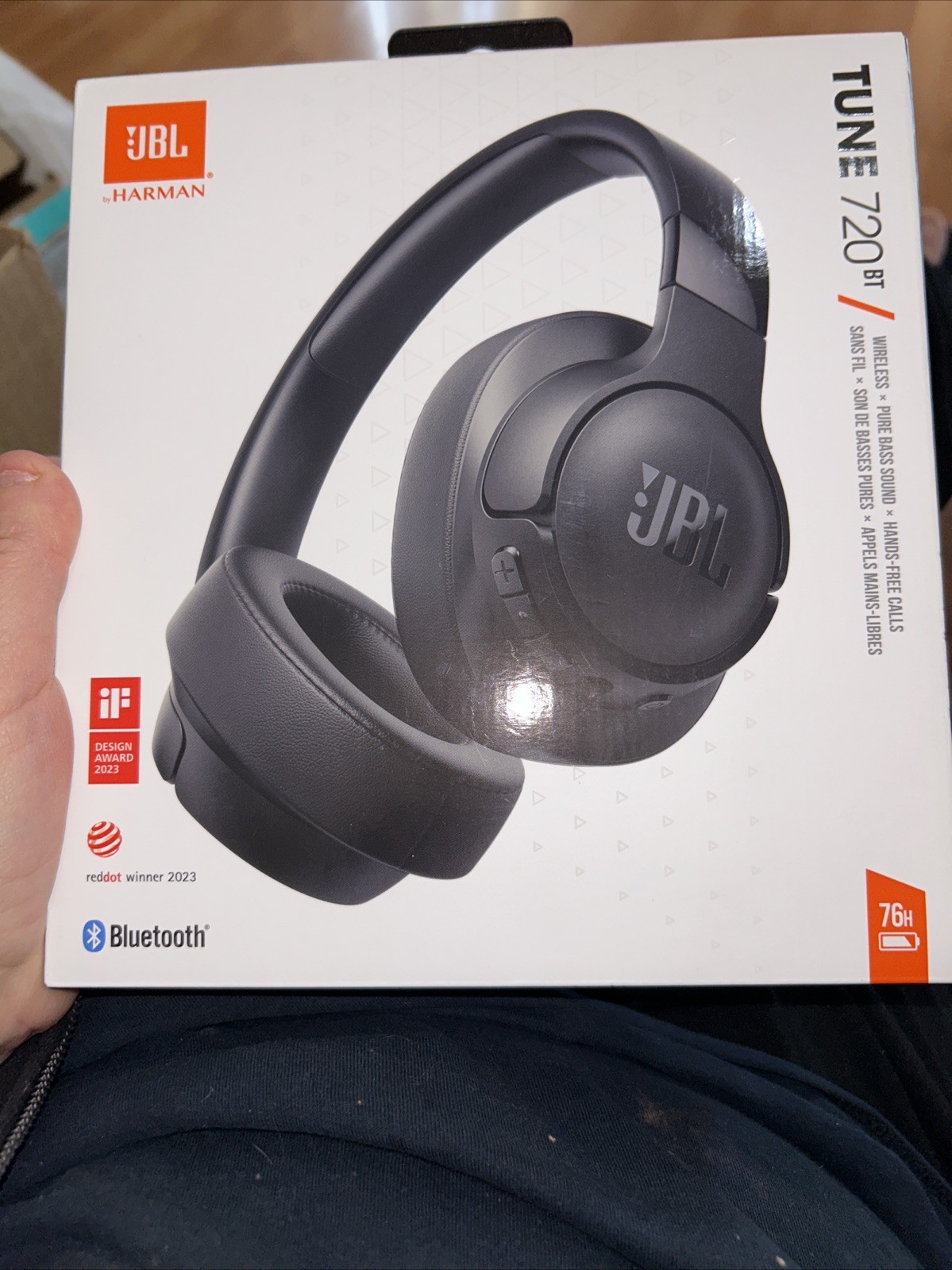 JBL Tune 720BT Over-Ear Wireless Bluetooth Headphones – Black – NEW
