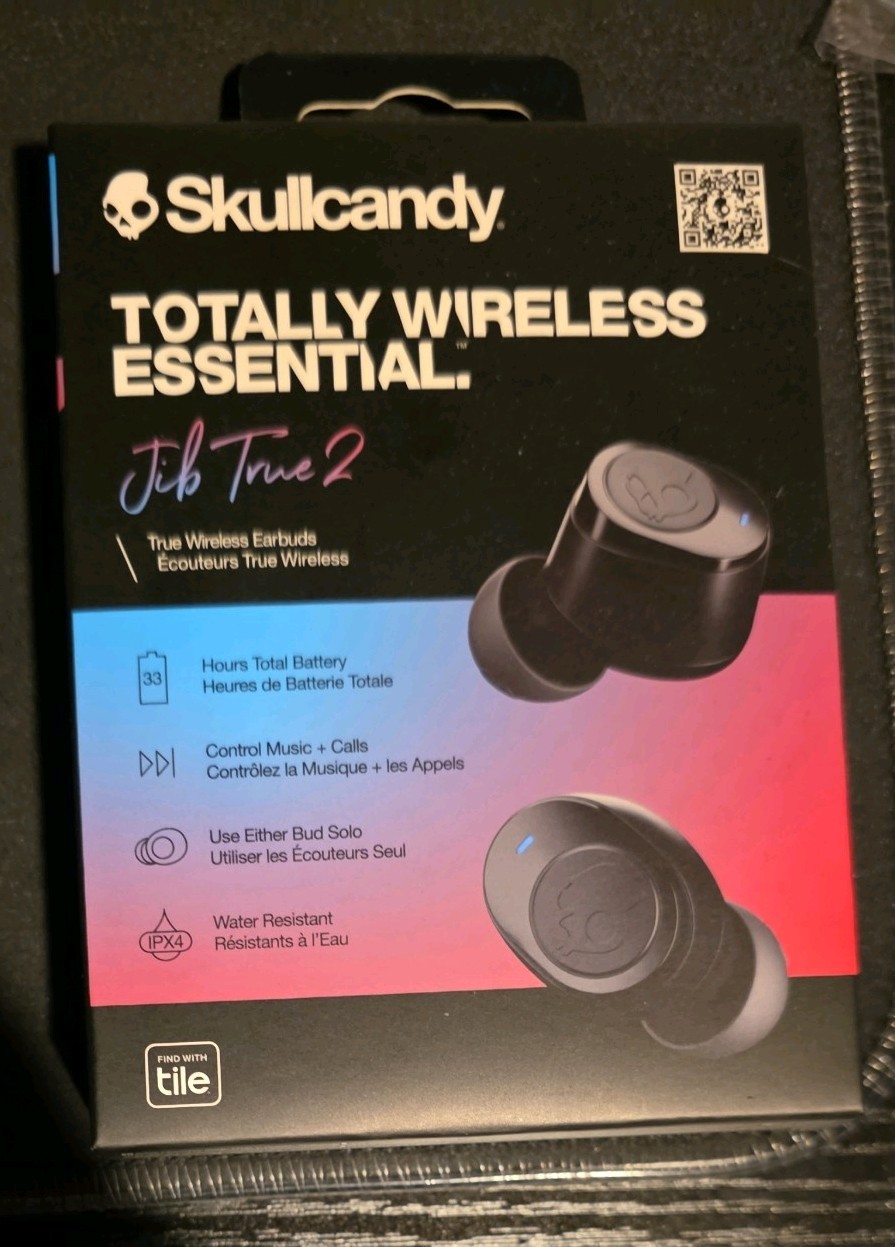 Skullcandy Jib True 2 In-Ear Totally Wireless Earbuds, 33 Hr. Battery – Black