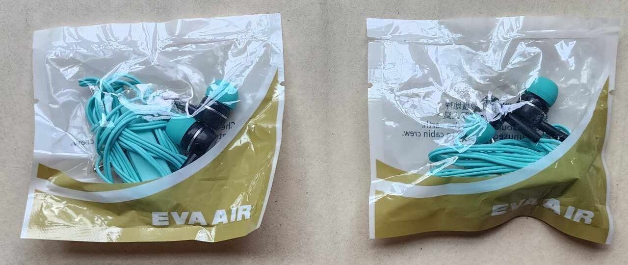 2 Pair EVA Air Airline Airplane Earbuds – Brand New Sealed