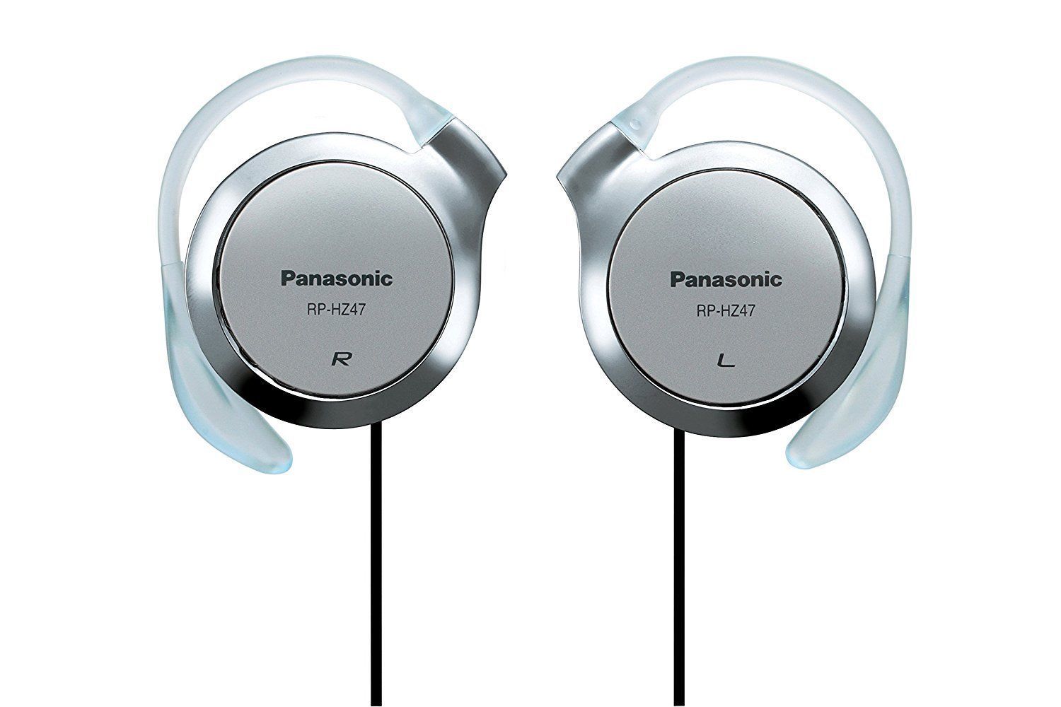 Panasonic RP-HZ47-S Clip-On Ear Headphones Silver Lightweight Ear Hook Stereo