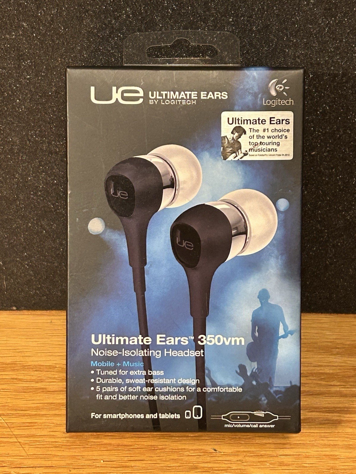 NEW LOGITECH UE ULTIMATE EARS 350 NOISE ISOLATING EARPHONES 3.5mm
