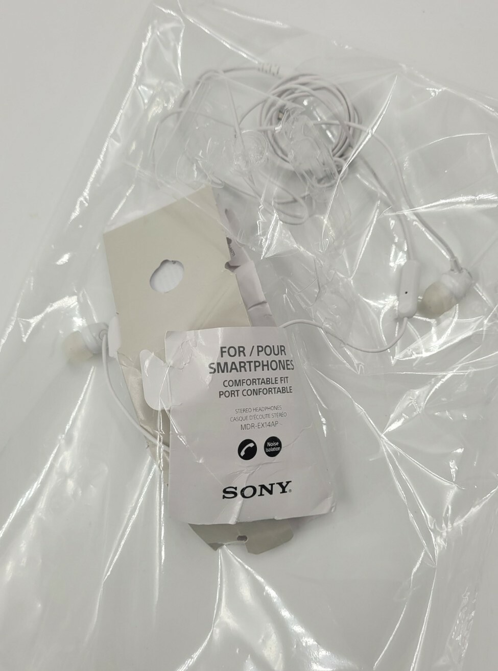 New & Sealed! Genuine Sony MDR-EX14AP Headset Ear Bud Headphones with Mic – NWB