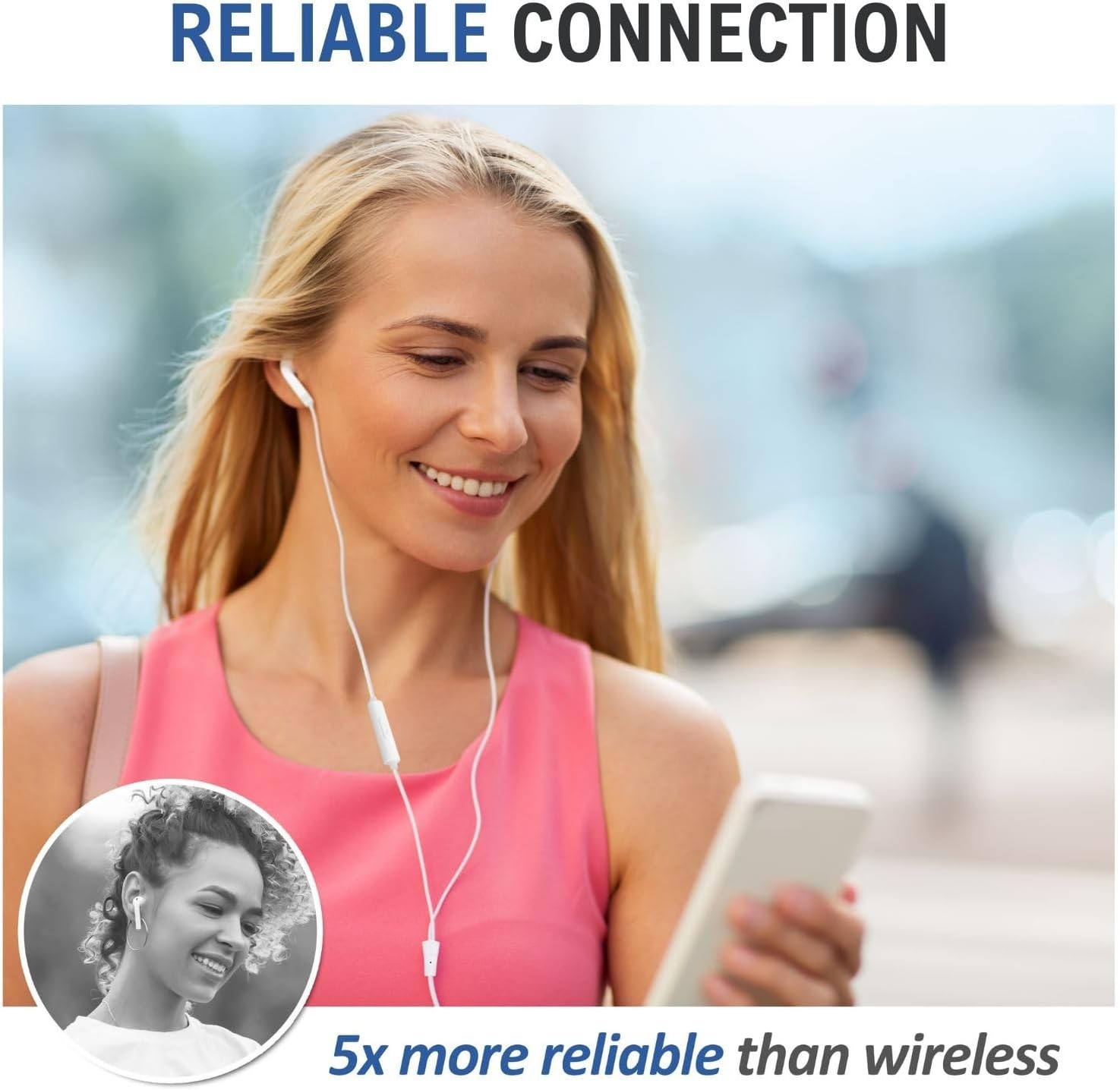 FEROX Wired Earbuds with Microphone – Sound Isolation for Work, Study, & Play
