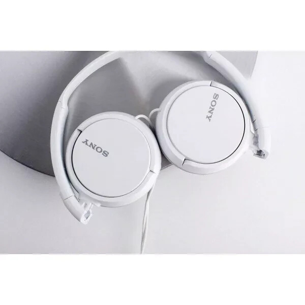 Sony MDR-ZX110 Wired On-Ear Headphones, White – Money Back Guarantee !