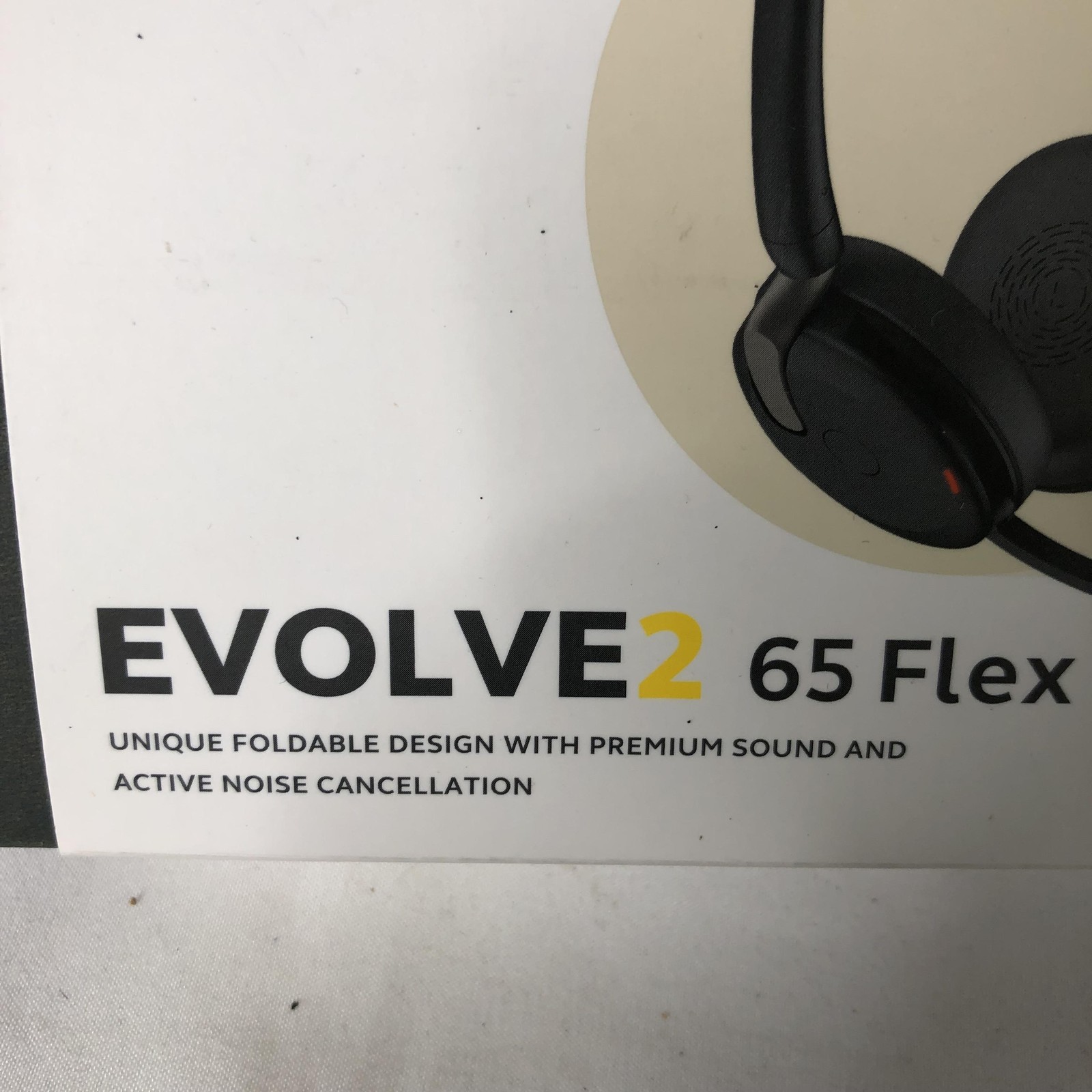 Jabra Evolve2 65 Flex On-Ear Headset Black Bluetooth USB-C ANC Wireless Mic