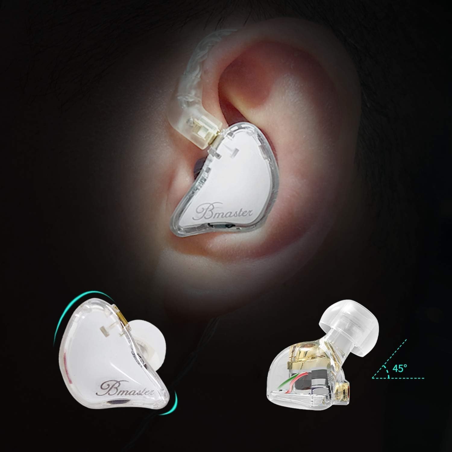Bmaster Triple Drivers in Ear Monitor Headphone with Two Detachable Cables Fi…