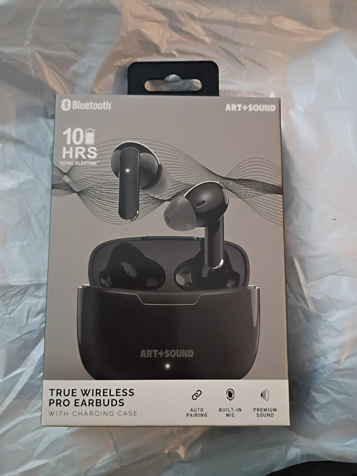 Art+Sound Bluetooth True Wireless Pro Ear Buds, Black, Brand New