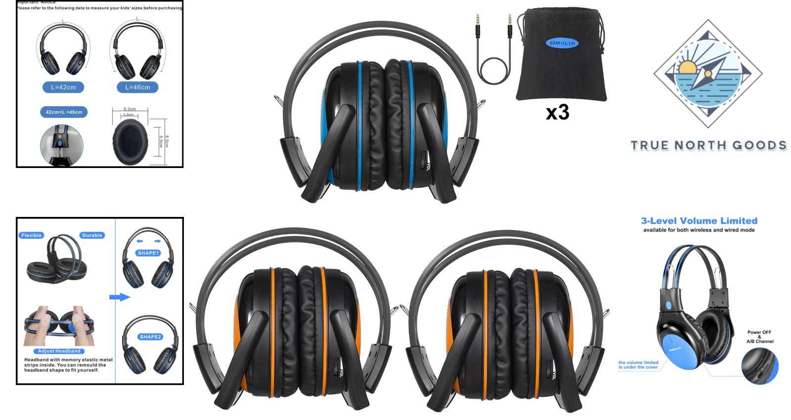 Dynamic Driver On-Ear Headphones for Kids, Foldable Design and Media Control