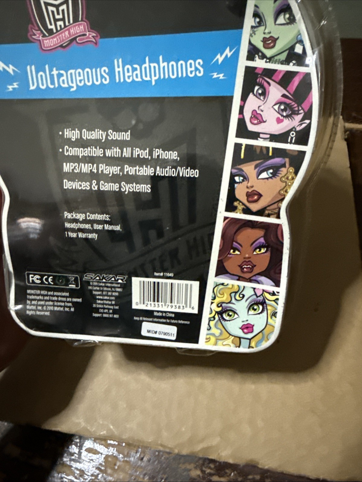 2011 Sakar Monster High Voltageous Headphones NOS (READ)