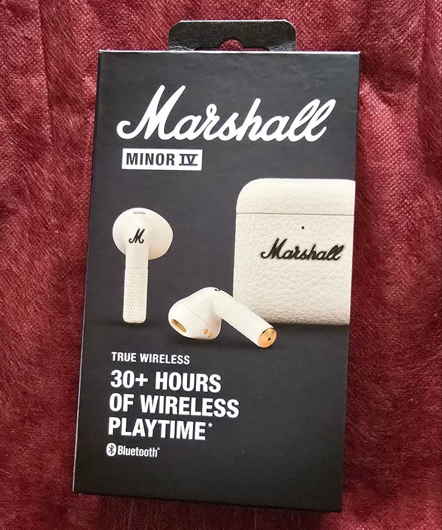 Marshall Minor IV Wireless Earbuds Bluetooth Cream 30+ Hour Battery Life NEW O56
