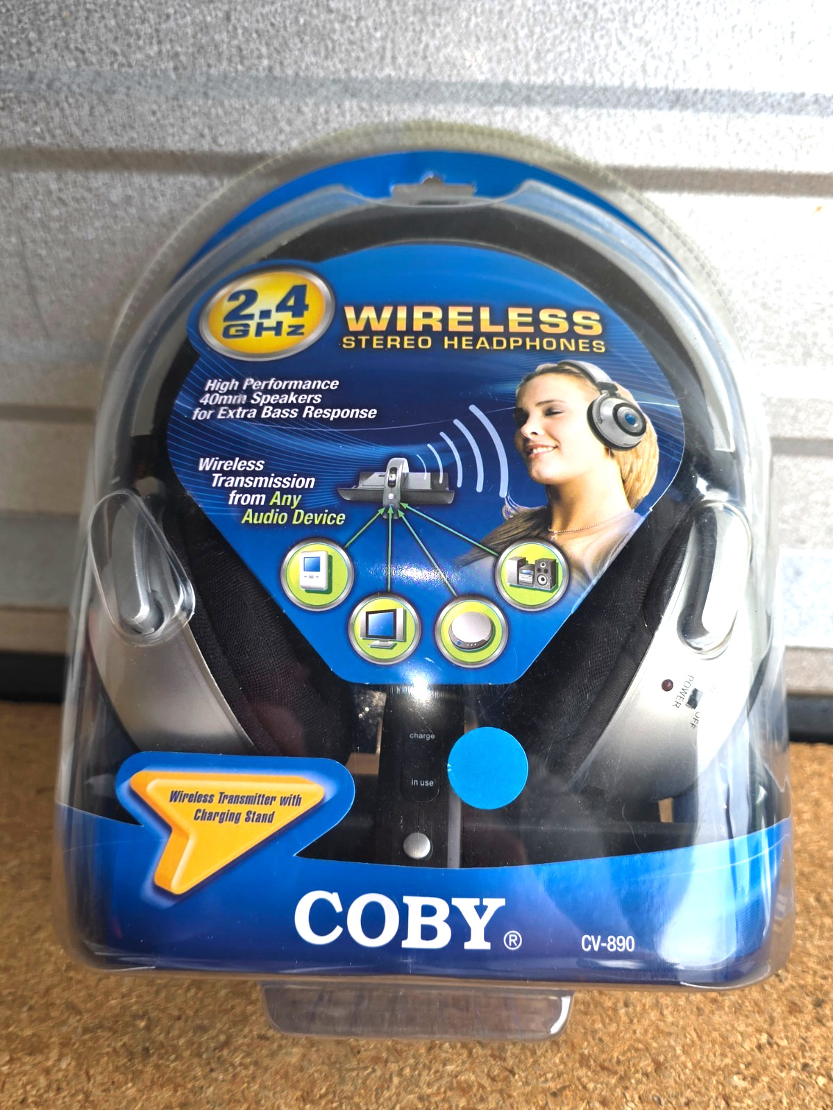 Coby CV890 Wireless Headband Headphones NEW SEALED