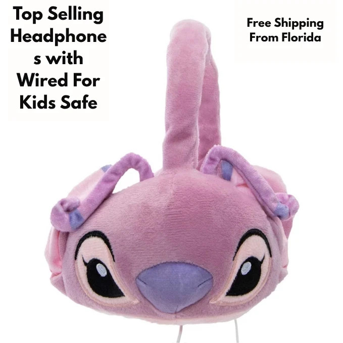 Disney Stitch Kids Safe Volume Limiting Headphones Adjustable 6+ USA SELLER