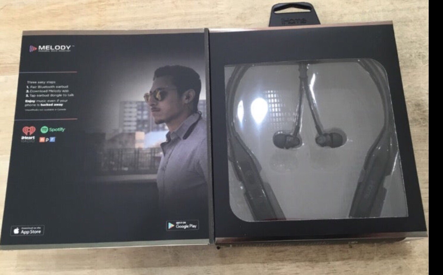 iHome Bluetooth Neckband Earbuds W/ Voice Control, Black, iB82B – BRAND NEW