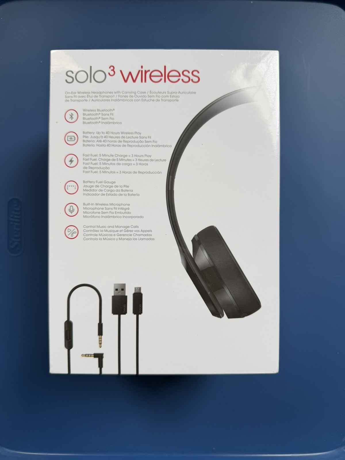 Beats by Dr Dre Solo 3 On-Ear Wireless Headphone Gloss Black [ BRAND NEW ]