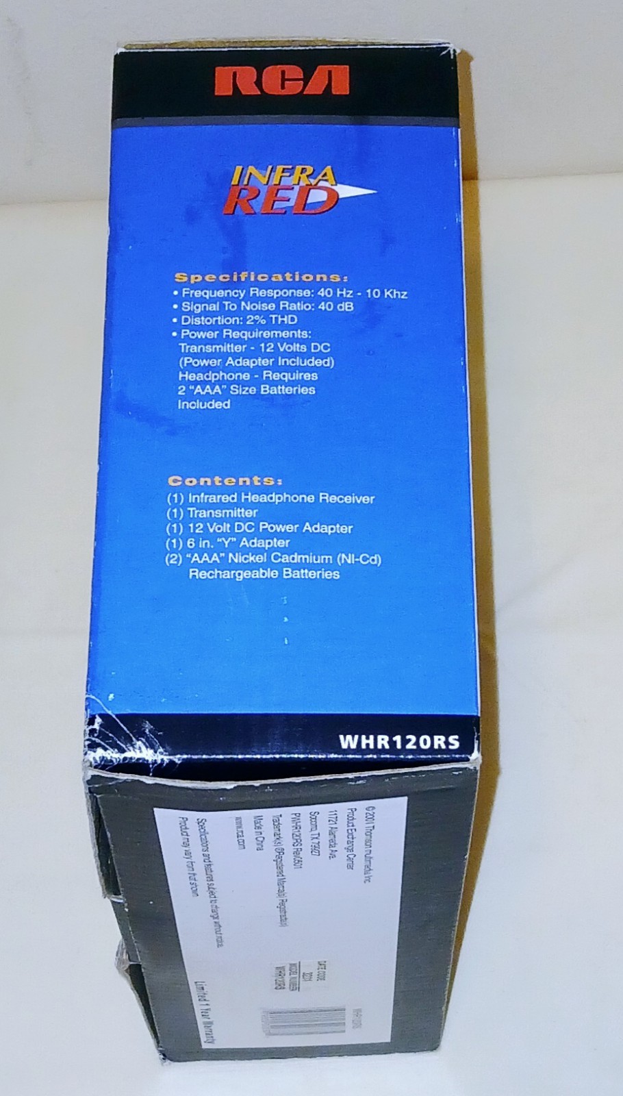 RCA Wireless Headphones- WHR120RS- Infrared, 25 Ft, Lightweight, Adjustable