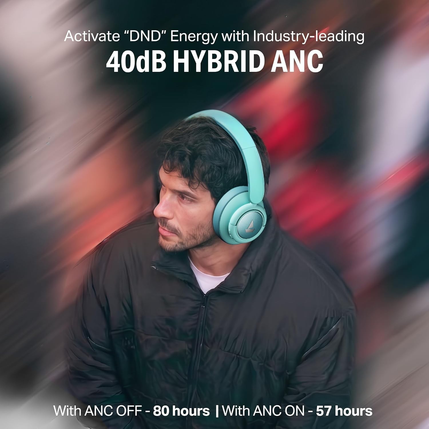 boAt Rockerz Plus 450 ANC BT6.0 Wireless Headphones 80H Hybrid ANC Spatial ENx™