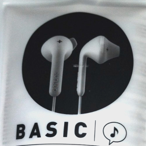Earbud Earphones with Mic and Remote- White DeFunc BASIC HYBRID