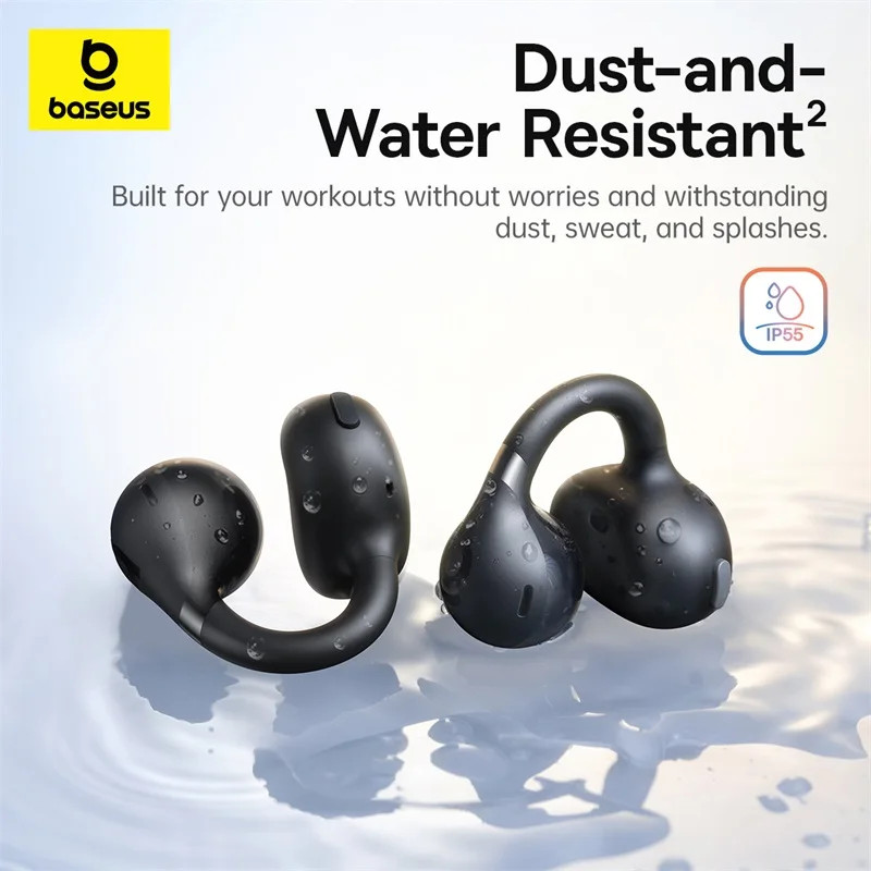 BC1 Ear Clip Earbuds Open Ear Wireless Earphones Bluetooth 6.0 Clip on Sports He