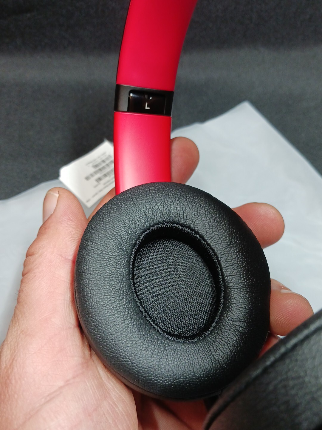 NEW! Beats by Dre Solo3 Wired Headphones Black and Red DEMO VERSION!!! READ!