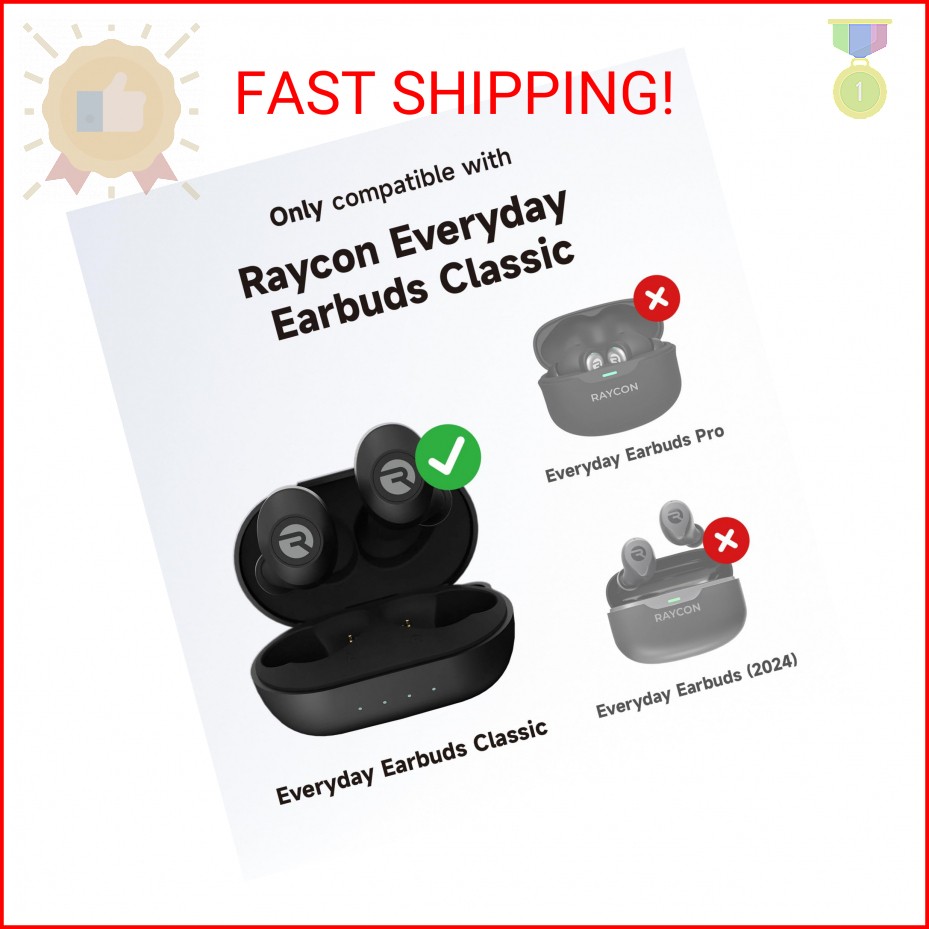 SURITCH Case for Raycon Everyday Earbuds Classic Headphones, Shockproof Magnetic