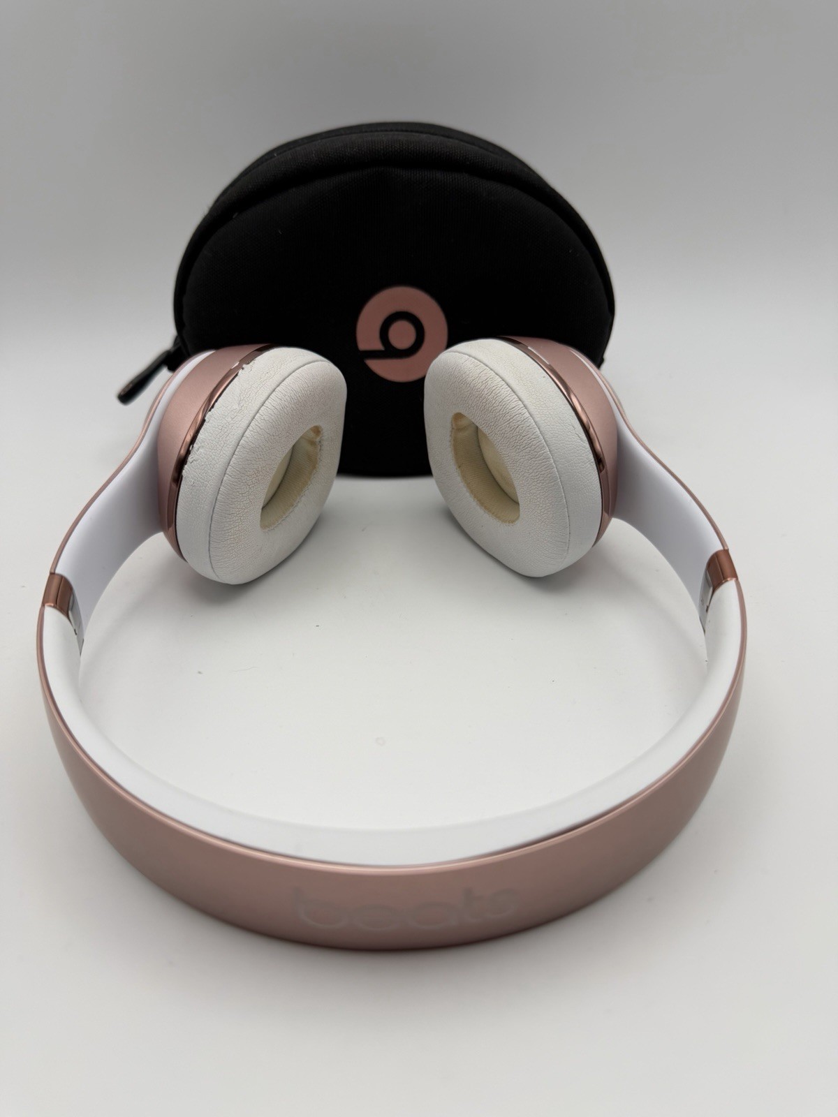 Beats Solo 3 Wireless Bluetooth Headphones Rose Gold w/ Carrying Bag – TESTED