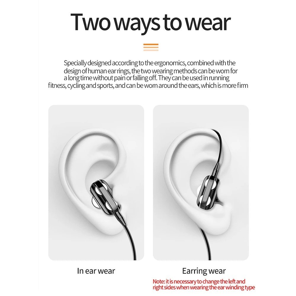 Headphones 3.5mm Wired Gaming Earbuds HiFi Stereo Deep Bass With Mic