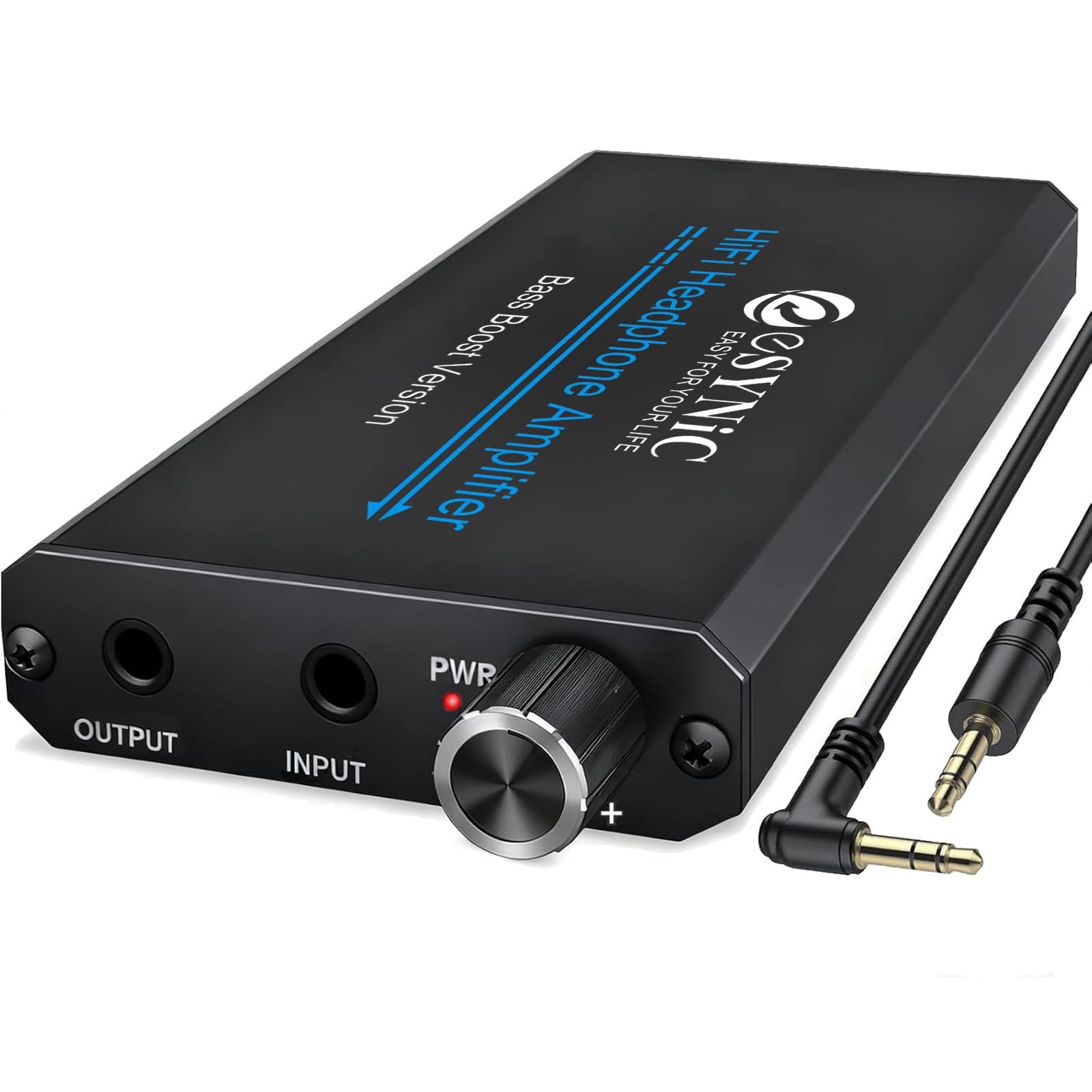 eSynic Pro Bass Boost Headphone Amplifier Rechargeable 16-300Ω Portable Hi-Fi Au