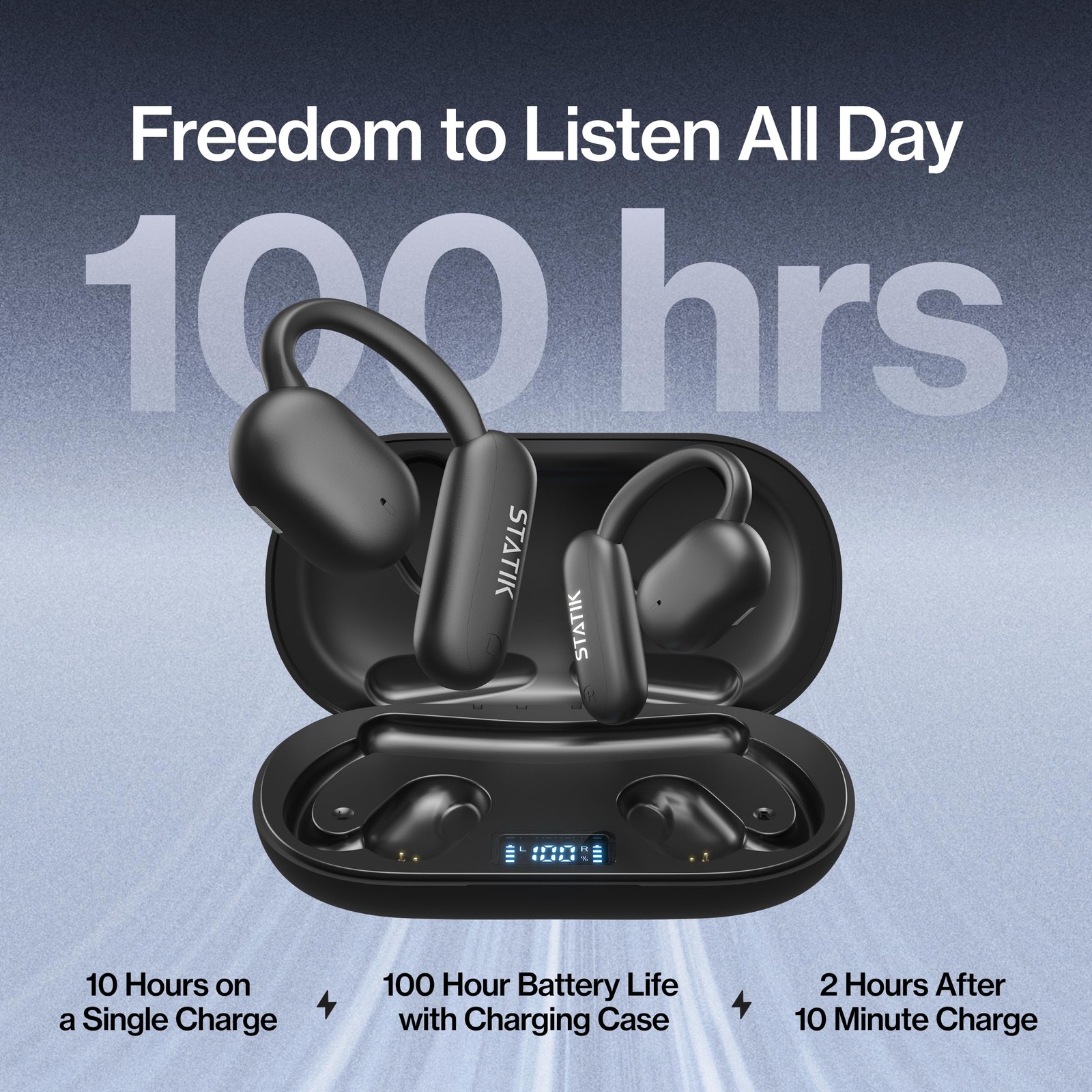 Aktive Open Ear Bluetooth Earbuds – Wireless Earphones, Fast Charging & 10 Ho…
