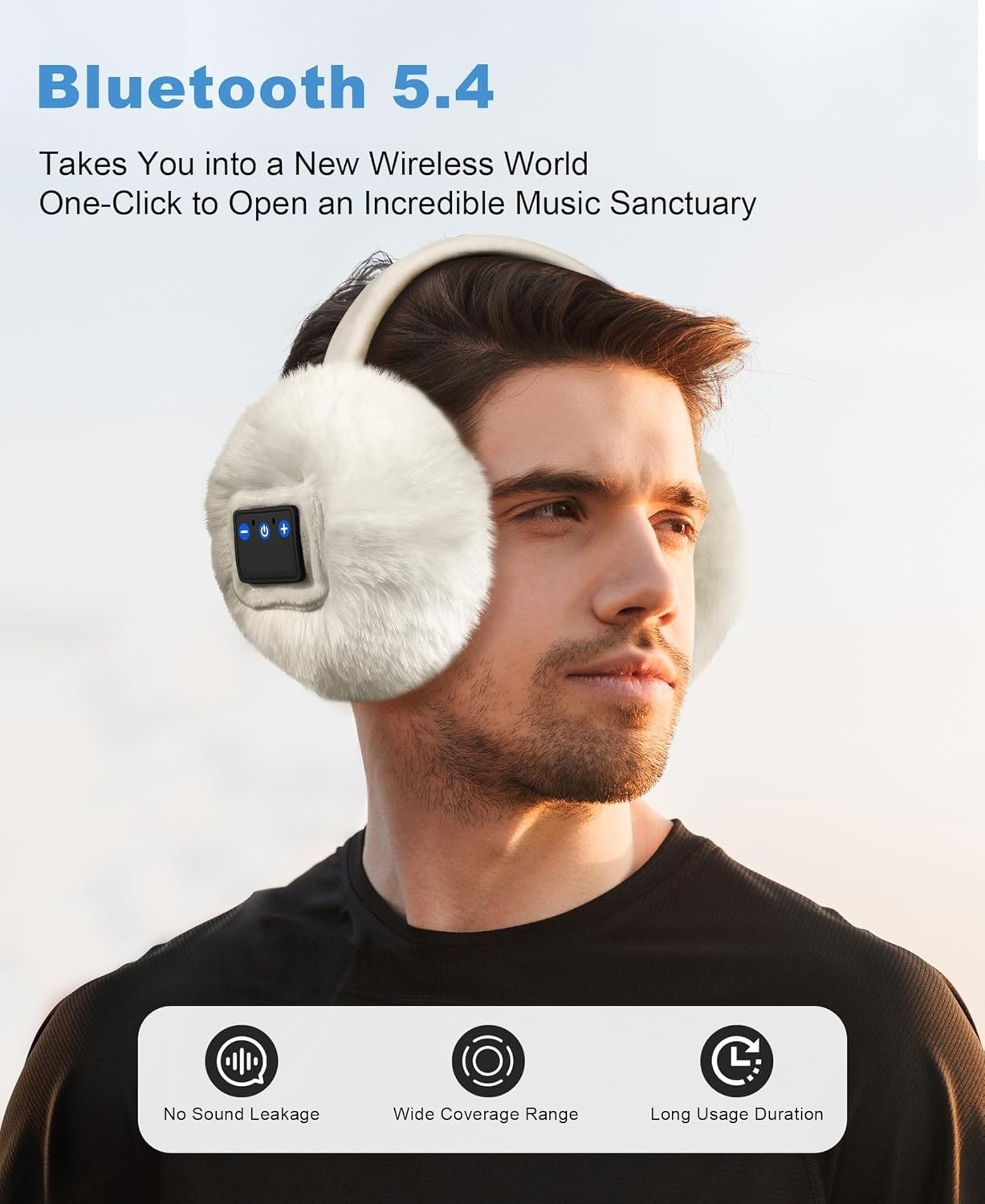 Orejeras De Invierno Calentadores De Orejas Para Música Bluetooth Suave US NUEVO