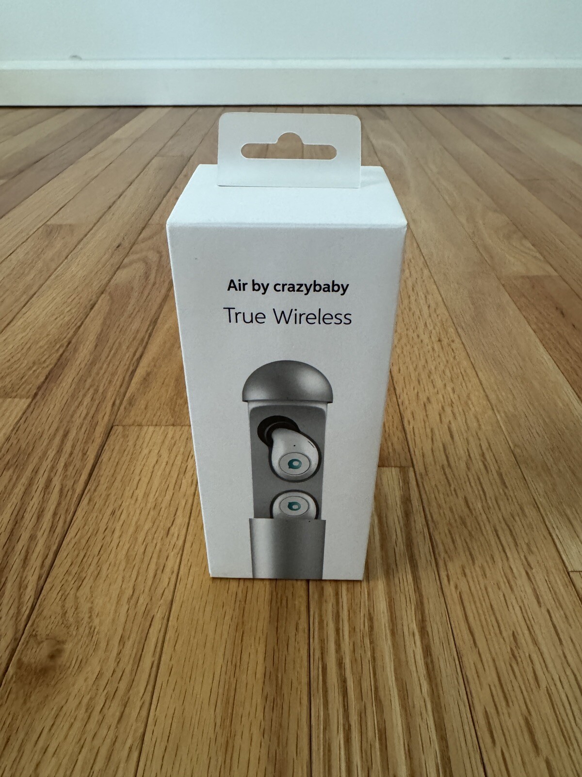 Wireless White Earbuds with Blue Illuminating LED for Workout School Travel