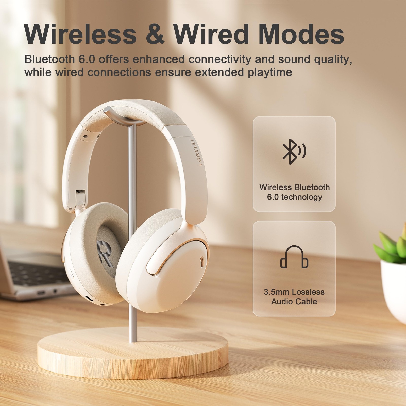 Q30 Bluetooth Headphones Over Ear,60H Playtime & 3 EQ Music Modes,BT6.0 Headp…