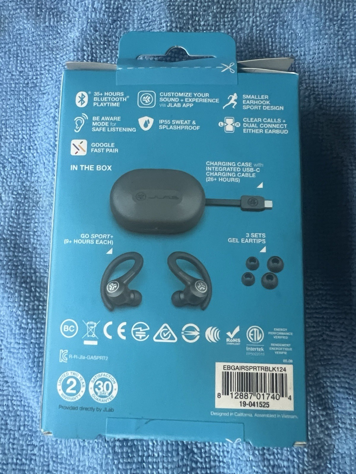 JLab GO Sport+ True Wireless Earbuds, Gym & Work Out Headphones, Bluetooth
