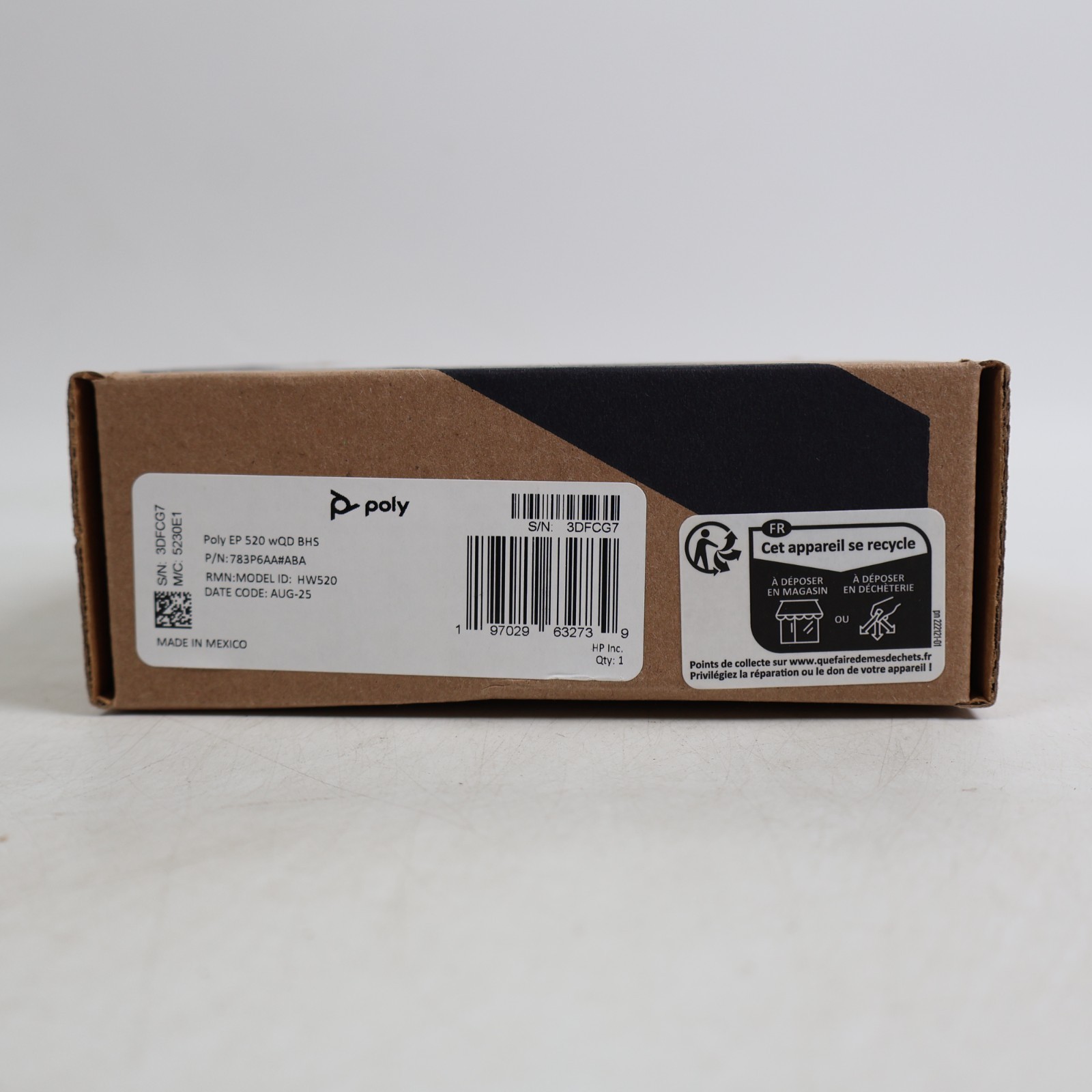 Plantronics Encorepro 520 HW520 Headset, Wire Connectivity, Black OPEN BOX