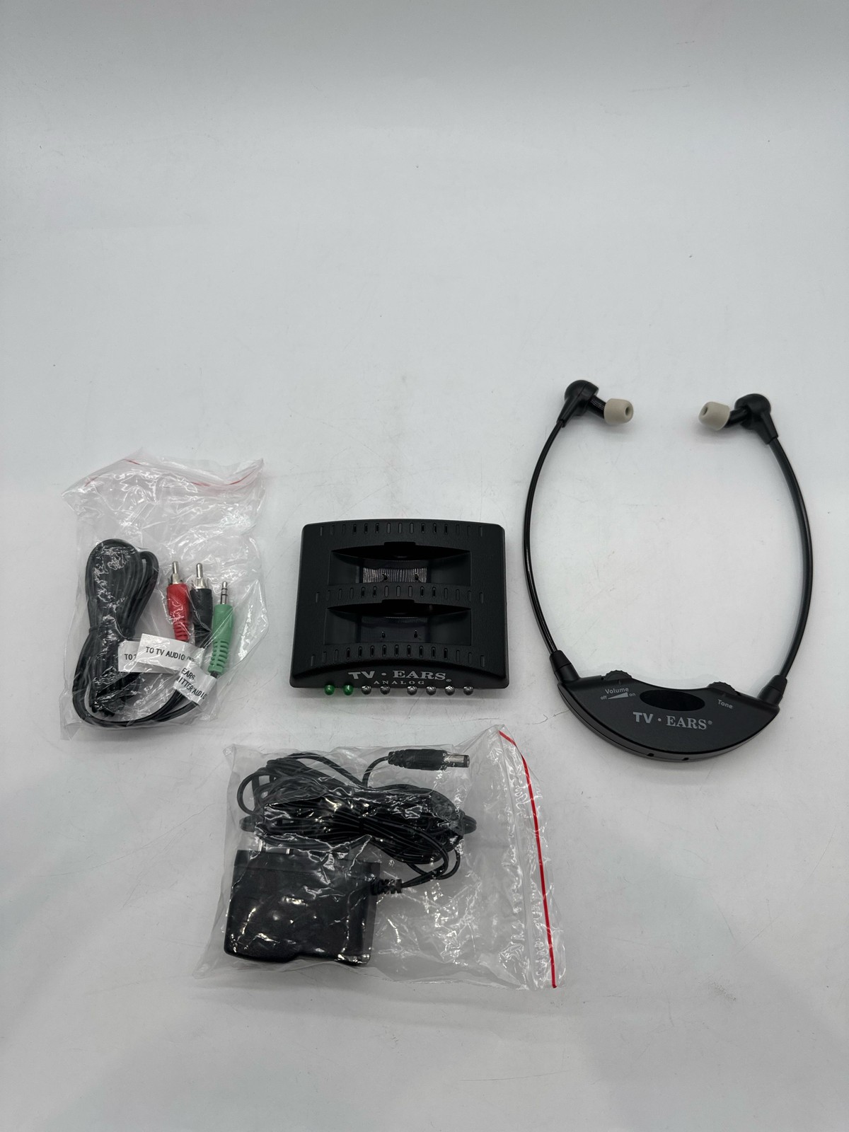 TV Ears Original Wireless Headsets System 11641 Hearing Aid Device Black