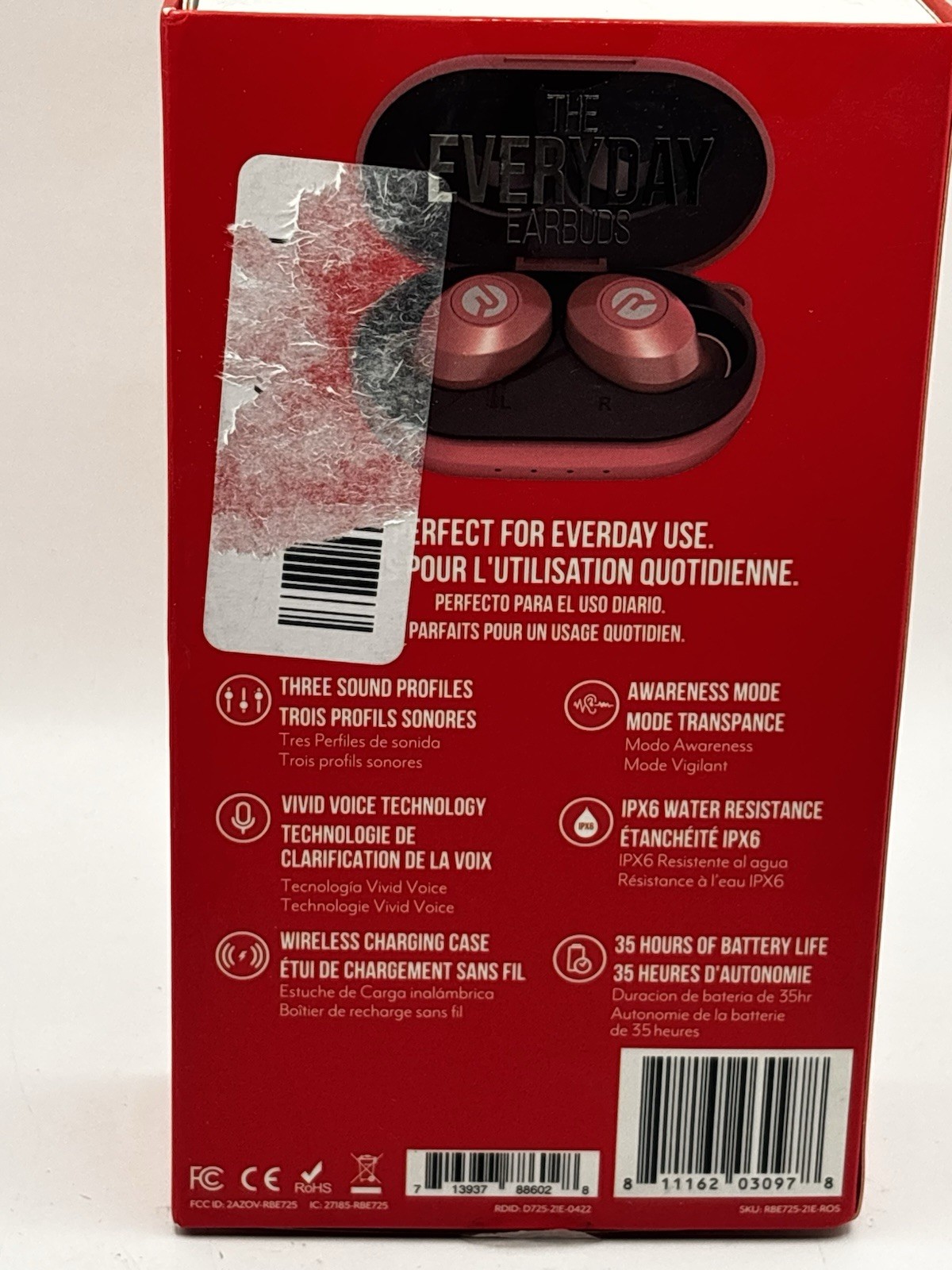 Raycon The Everyday Earbuds Rose Gold Bluetooth Awareness Mode Wireless Charging