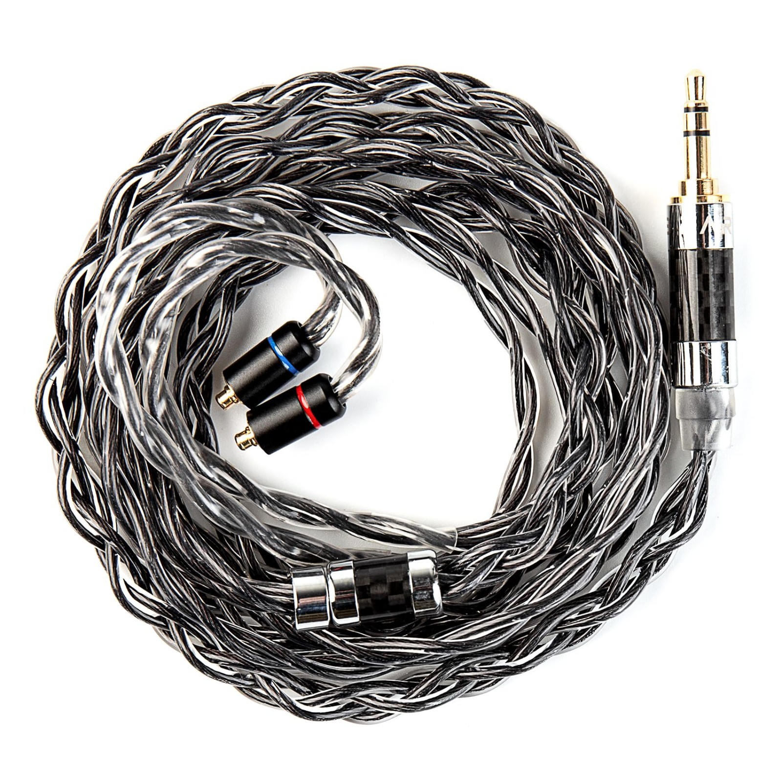 Hi-Res Graphene 6N OCC Hybrid IEM Cable, 4 Strand 196-Core Earphone Wire, 3.94ft