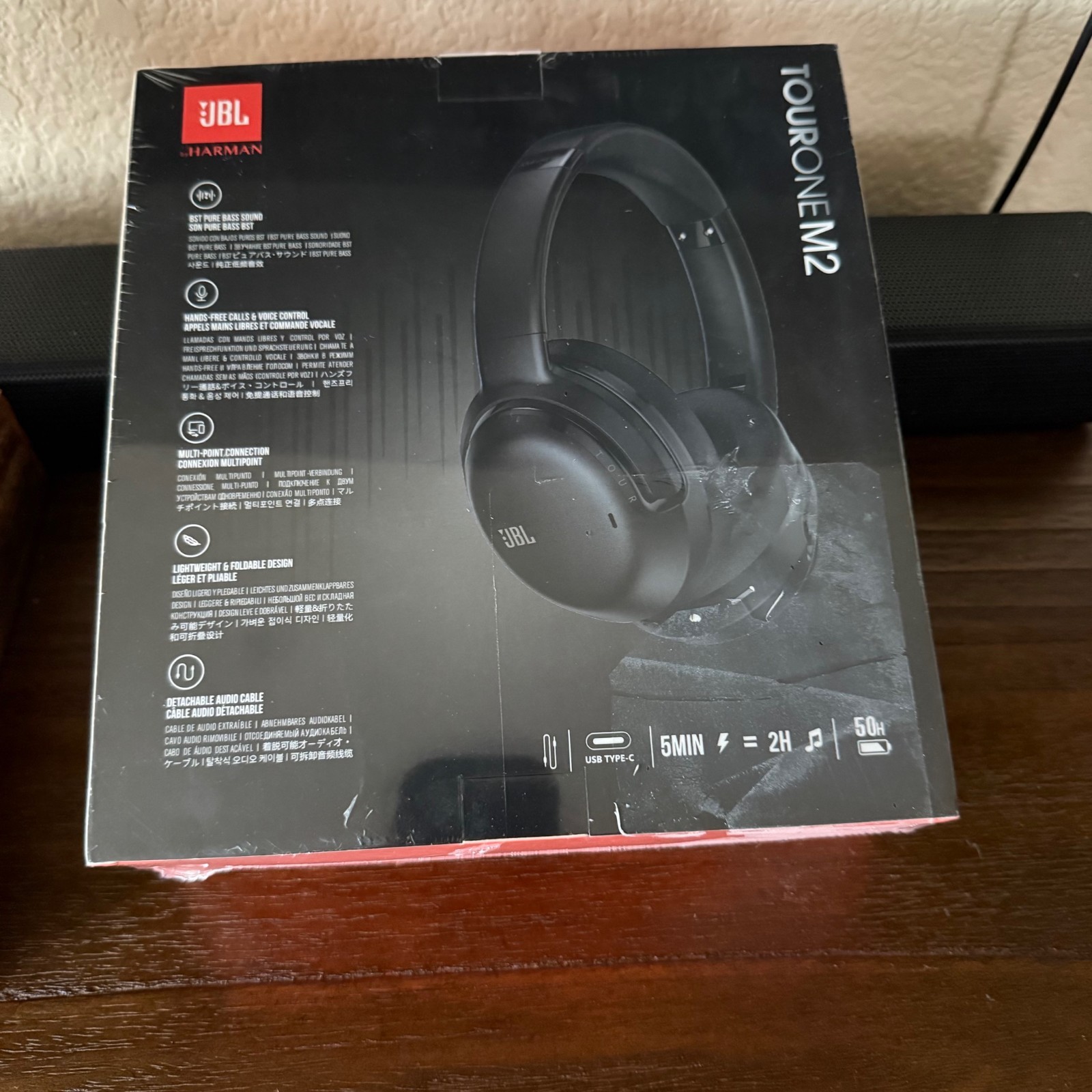 JBL Tour One M2, Wireless Over Ear Headphone – Black-Sealed Box